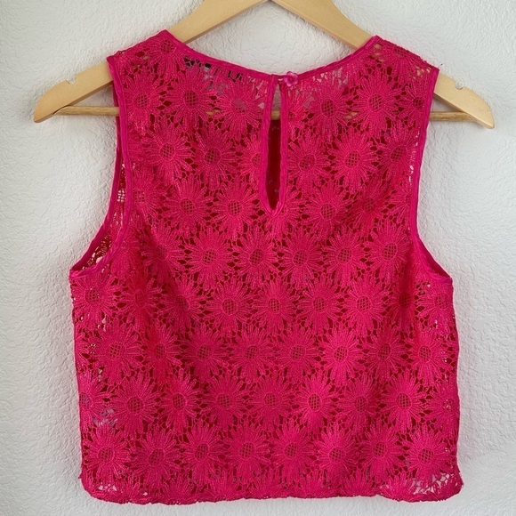 Forever 21 Pink Crochet Top Size Small - Picture 6 of 6